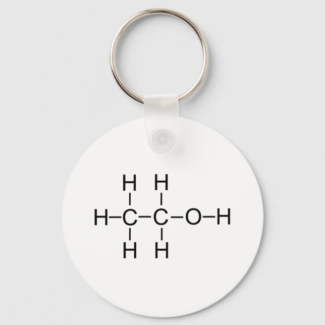 Alcohol - Chemical Formula Keychain (Front)