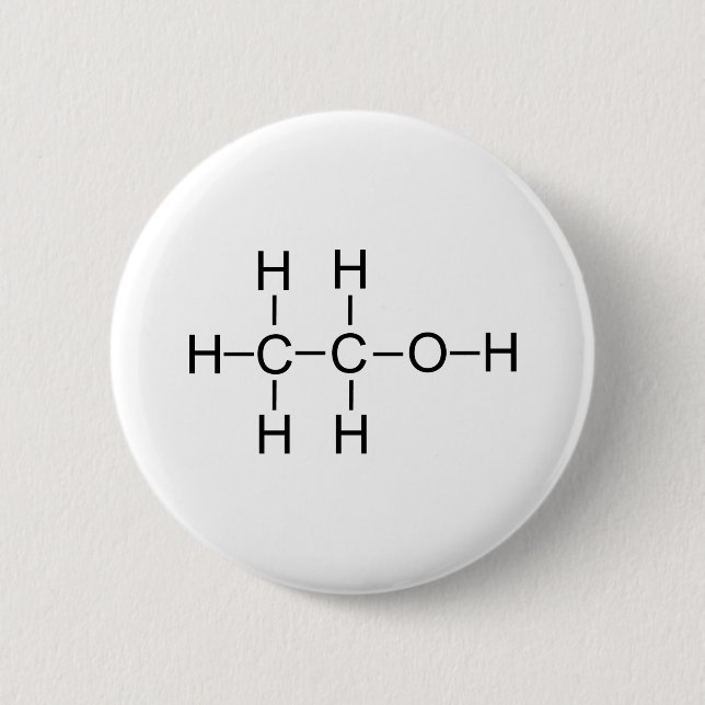 Alcohol - Chemical Formula Pinback Button (Front)
