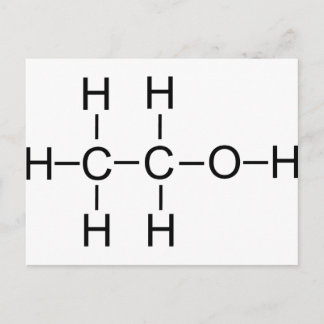 Alcohol - Chemical Formula Postcard