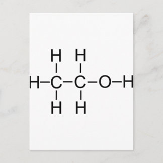 Alcohol - Chemical Formula Postcard