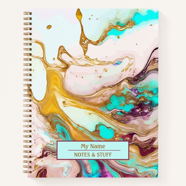 Alcohol colorful ink Notebooks (Front)