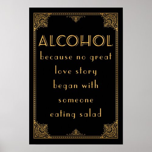 ALCOHOL drinks bar  Gatsby inspired wedding sign