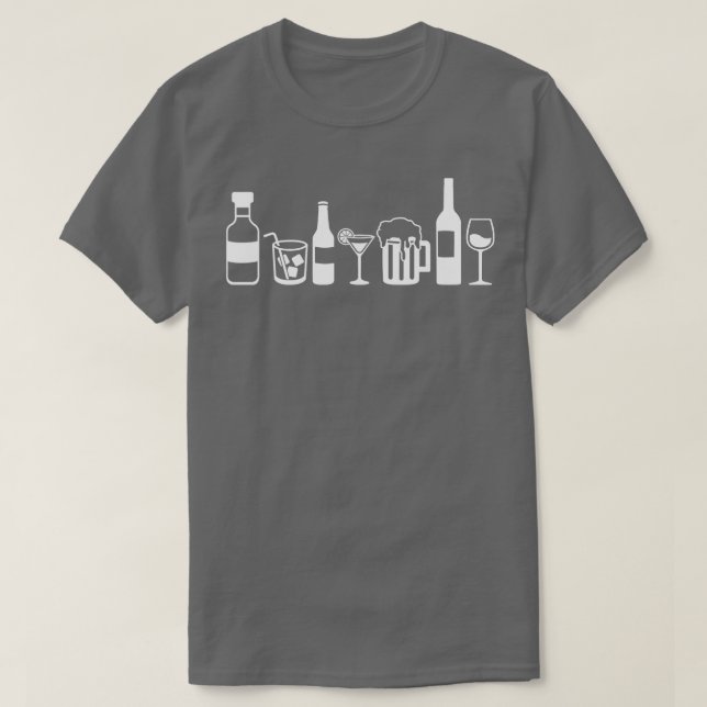 Alcohol drinks T-Shirt (Design Front)