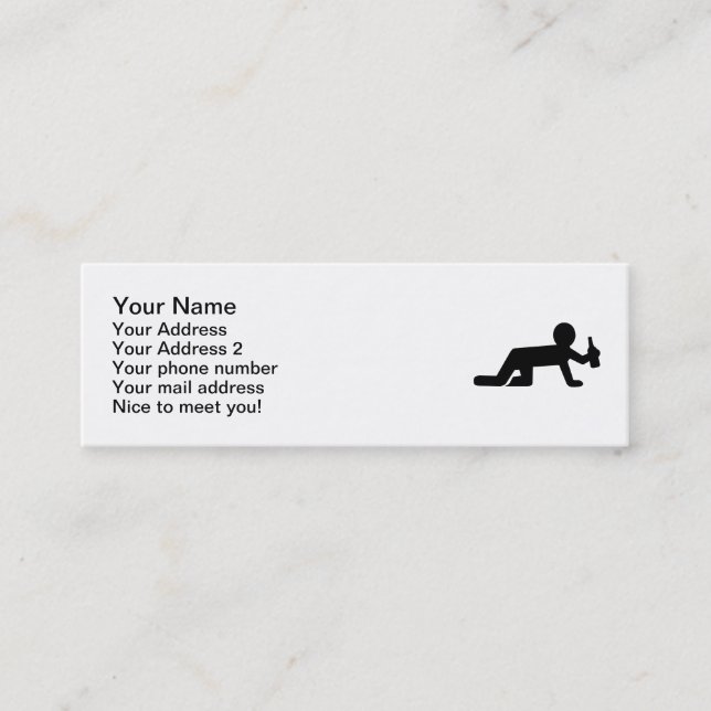 Alcohol drunk mini business card (Front)