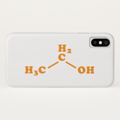 Alcohol Ethanol Molecular Chemical Formula iPhone X Case