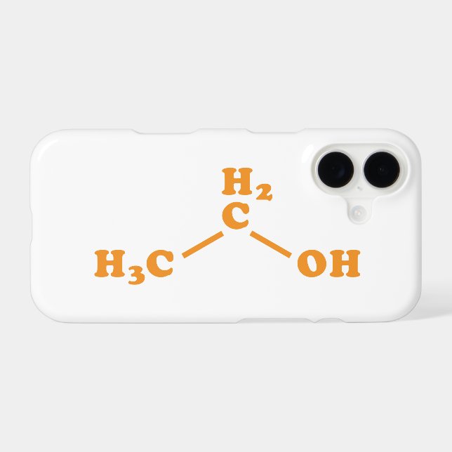Alcohol Ethanol Molecular Chemical Formula Case-Mate iPhone Case (Back (Horizontal))