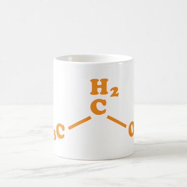 Alcohol Ethanol Molecular Chemical Formula Coffee Mug (Center)