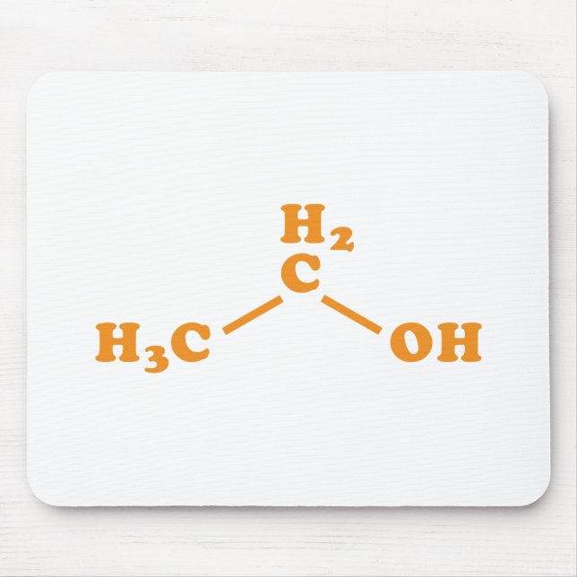 Alcohol Ethanol Molecular Chemical Formula Mouse Pad (Front)
