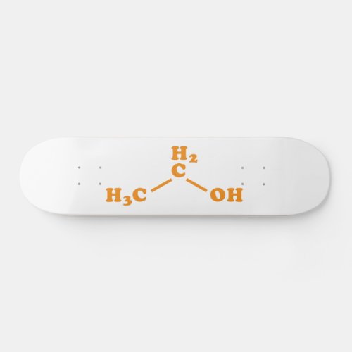 Alcohol Ethanol Molecular Chemical Formula Skateboard