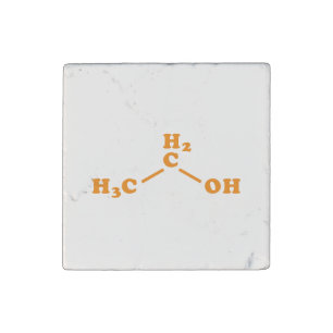 Alcohol Ethanol Molecular Chemical Formula Stone Magnet