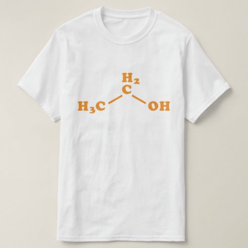 Alcohol Ethanol Molecular Chemical Formula T_Shirt