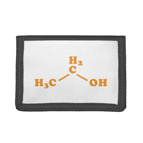 Alcohol Ethanol Molecular Chemical Formula Trifold Wallet