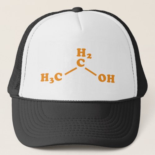 Alcohol Ethanol Molecular Chemical Formula Trucker Hat