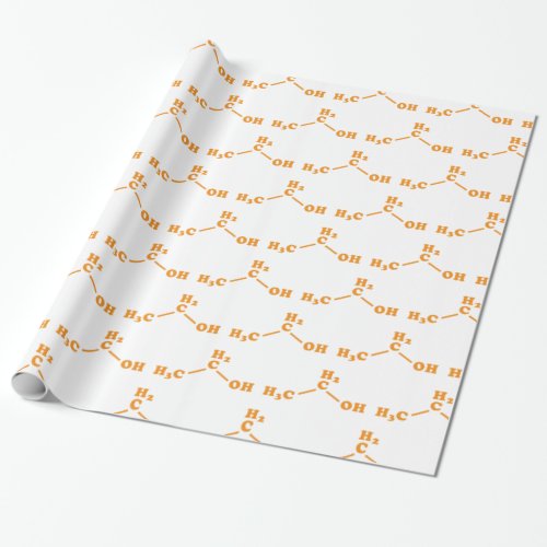 Alcohol Ethanol Molecular Chemical Formula Wrapping Paper