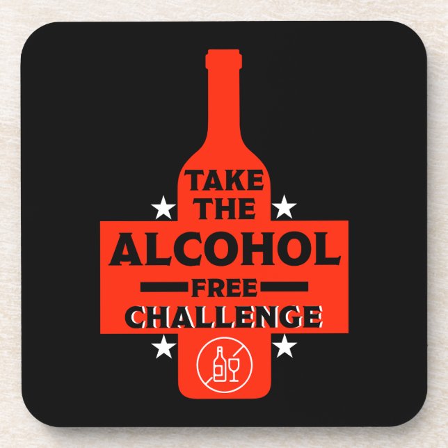  Alcohol Free And Sober Beverage Coaster (Front)
