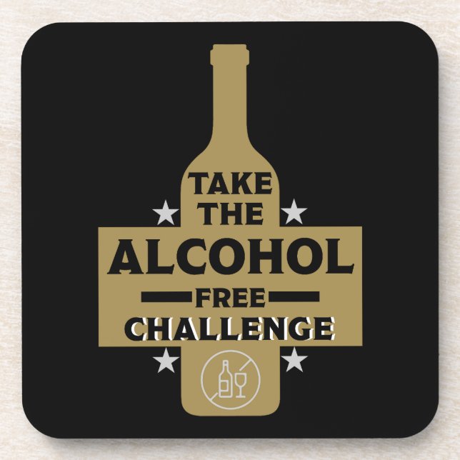  Alcohol Free And Sober Beverage Coaster (Front)
