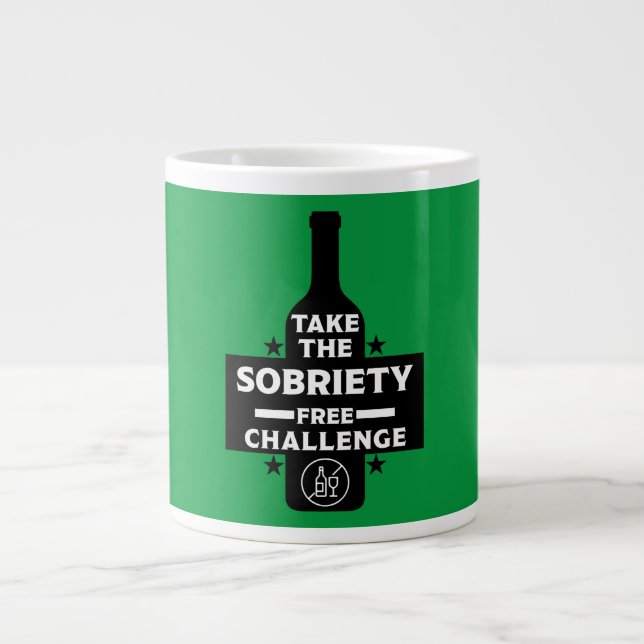  Alcohol Free And Sober Giant Coffee Mug (Front)