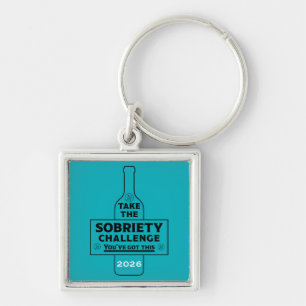 Alcohol Free And Sober Keychain