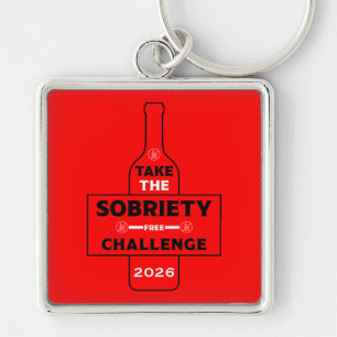 Alcohol Free And Sober Keychain