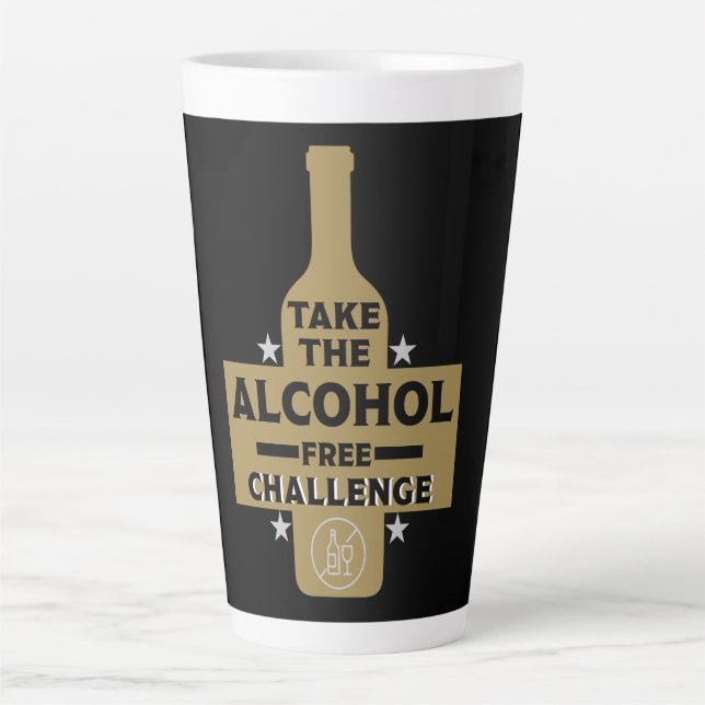  Alcohol Free And Sober Latte Mug (Front)