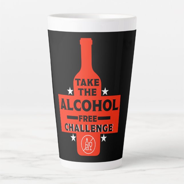  Alcohol Free And Sober Latte Mug (Front)