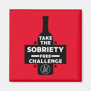 Alcohol Free And Sober Magnet