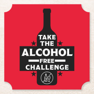 Alcohol Free And Sober Paper Coaster
