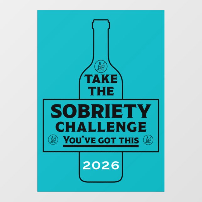  Alcohol Free And Sober Wall Decal (Front)