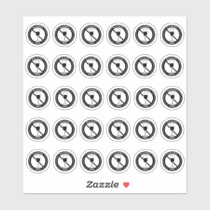 Alcohol Free Wedding Place Card Mini Meal Choice Sticker
