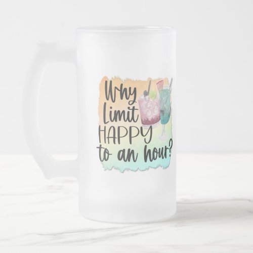 Alcohol Humor Frosted Beer Mug 
