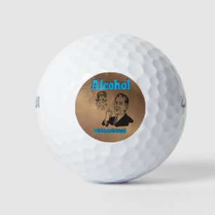 Alcohol Humor Gag Jokester Golf Balls