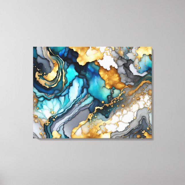 Alcohol Ink Abstract Art Canvas Print (Front)