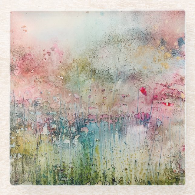 Alcohol Ink Abstract Coaster (Front)