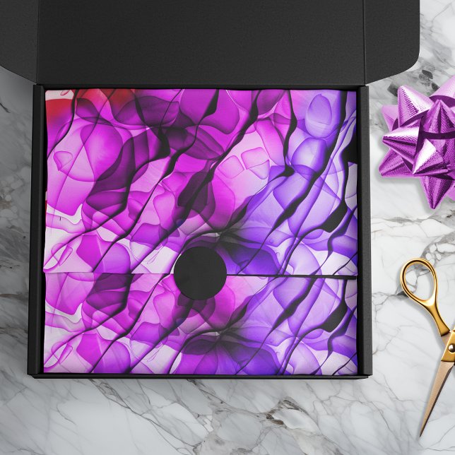 Alcohol Ink Abstract Layer Multi Shades of Pink Tissue Paper (Creator Uploaded)