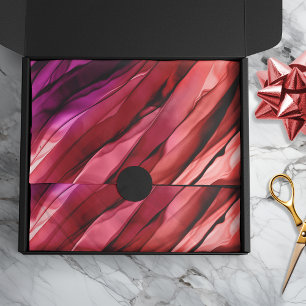 Alcohol Ink Abstract Layer Multi Shades of Reds Tissue Paper