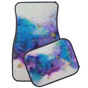 Alcohol Ink Art. Abstract painting. Alcohol Ink ba Car Floor Mat