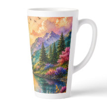 Alcohol Ink Art Latte Mug