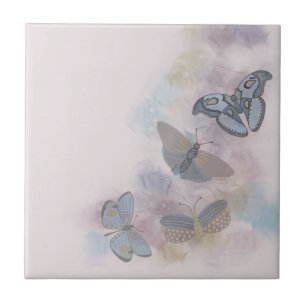 Alcohol Ink Butterflies Ceramic Tile