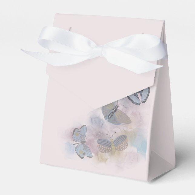 Alcohol Ink Butterflies  Favor Boxes (Front Side)