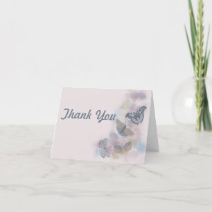 Alcohol Ink Butterflies Thank You Card
