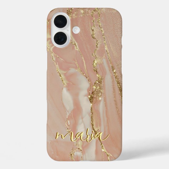 Alcohol Ink Chic Monogrammed Case- Mate iPhone Case-Mate iPhone Case (Back)