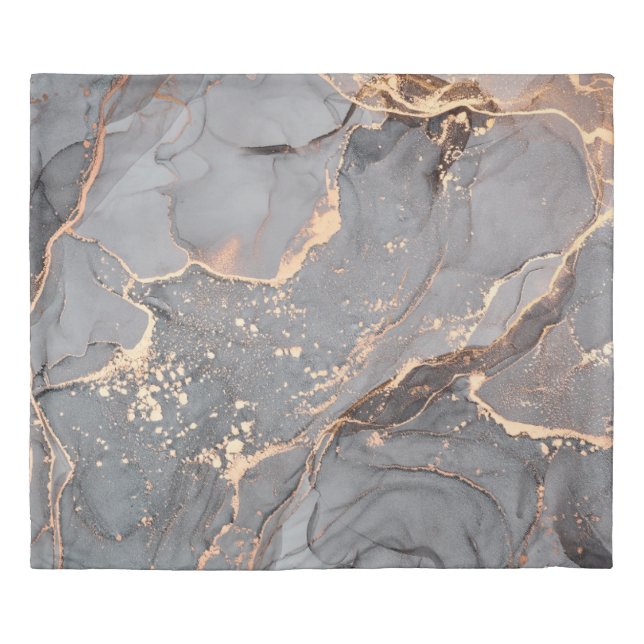 Alcohol ink colors translucent. Abstract multicolo Duvet Cover (Front)