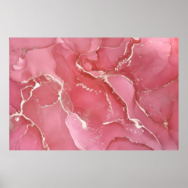 Alcohol ink colors translucent. Abstract multicolo Poster (Front)