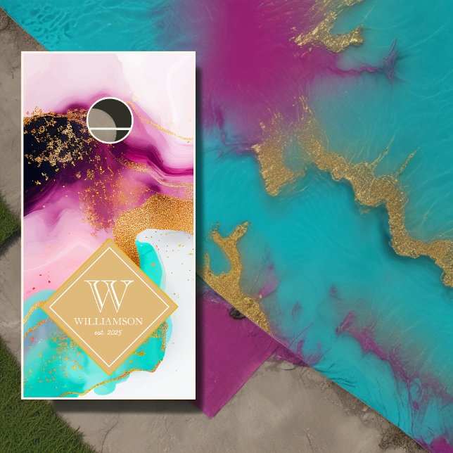 Alcohol Ink Cornhole Set (Alcohol Ink Cornhole Set)