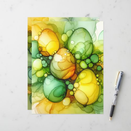 Alcohol Ink Easter Scrapbook Paper