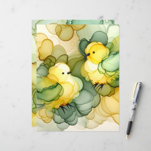 Alcohol Ink Easter Scrapbook Paper