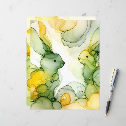 Alcohol Ink Easter Scrapbook Paper
