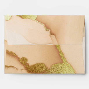 Alcohol Ink Gold Elegant Envelope