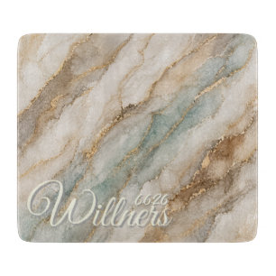 Alcohol ink marbleized art cutting board