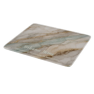 Alcohol ink marbleized art RE gift Cutting Board